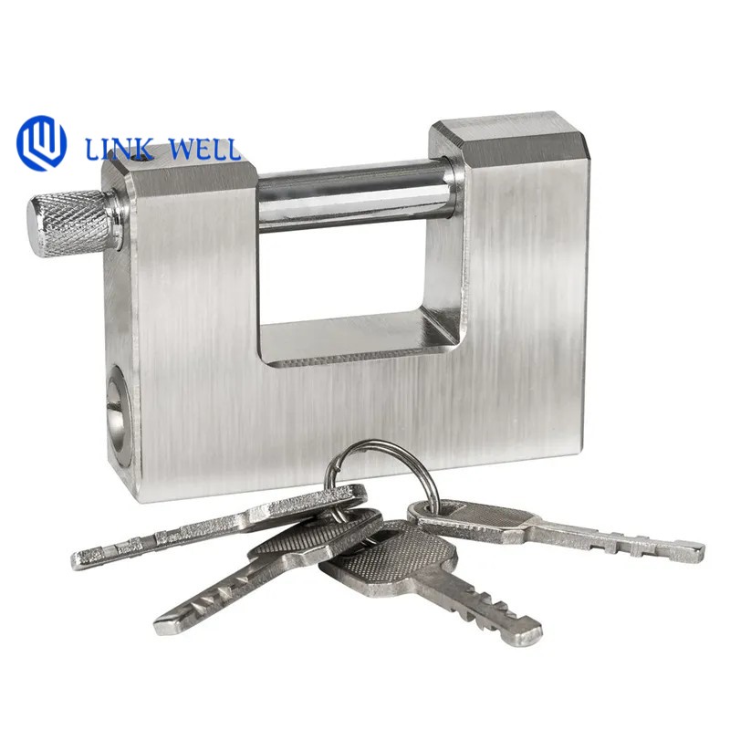  Plated Iron Padlock Waterproof Rectangular 
